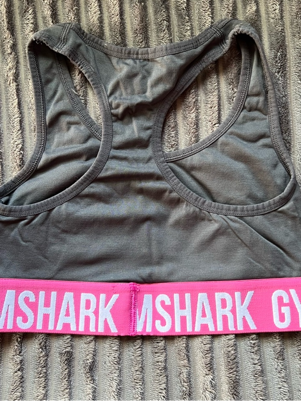 Gymshark Women’s Sports Bra Size XS / Small Unpadded Activewear Gray Pink - Picture 2 of 7
